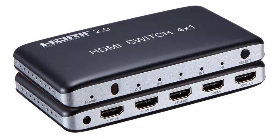 NÖRDIC HDMI 2.0-svitsj 4 til 1 4K 60Hz 3D UHD HDCP 2.2