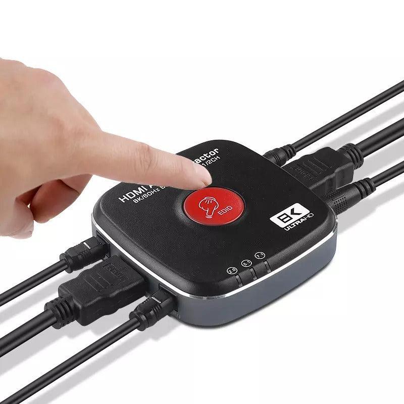 NÖRDIC HDMI 4K120Hz 8K60Hz avtrekker HDMI til 1xHDMI 2xToslink 1xStereo RL HDCP2.3 HDR10 EDID