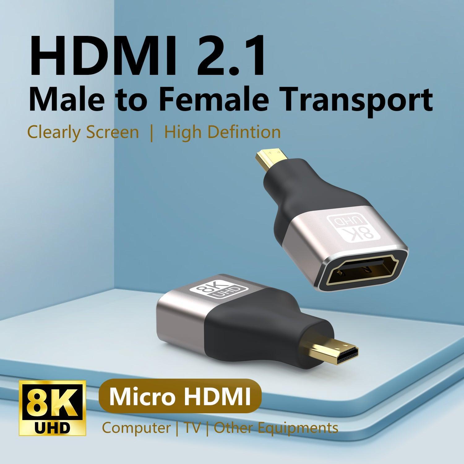 NÖRDIC HDMI 8K Adapter HDMI hunn til Micro HDMI hann