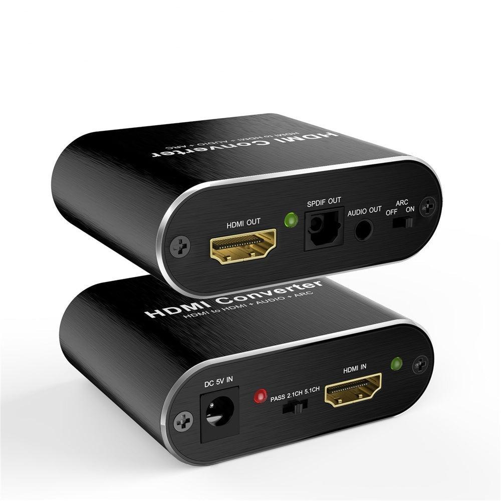 NÖRDIC HDMI Extractor HDMI til HDMI, TOSLINK og 3,5 mm stereo med ARC, 4K 60Hz Dolby 3D