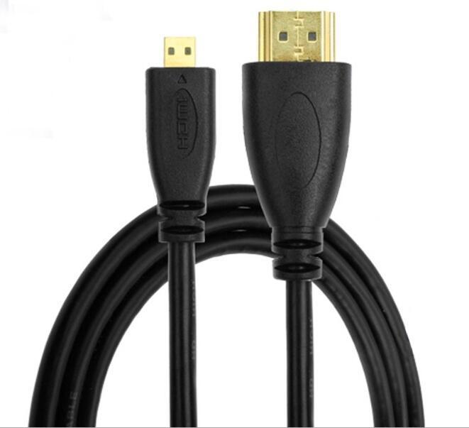 NÖRDIC HDMI til Micro HDMI-kabel 1.8m High Speed HDMI med Ethernet Type A for å skrive D Mann til Mann svart