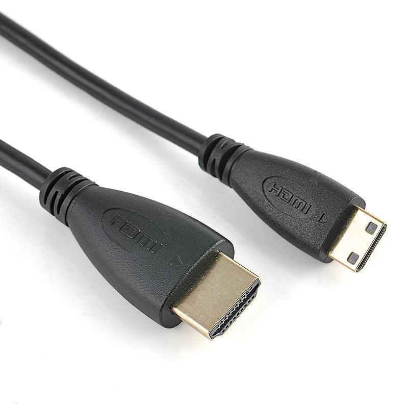 NÖRDIC HDMI til mini HDMI kabel 50cm høyhastighets HDMI med Ethernet type A for å skrive C mann til mannlig svart