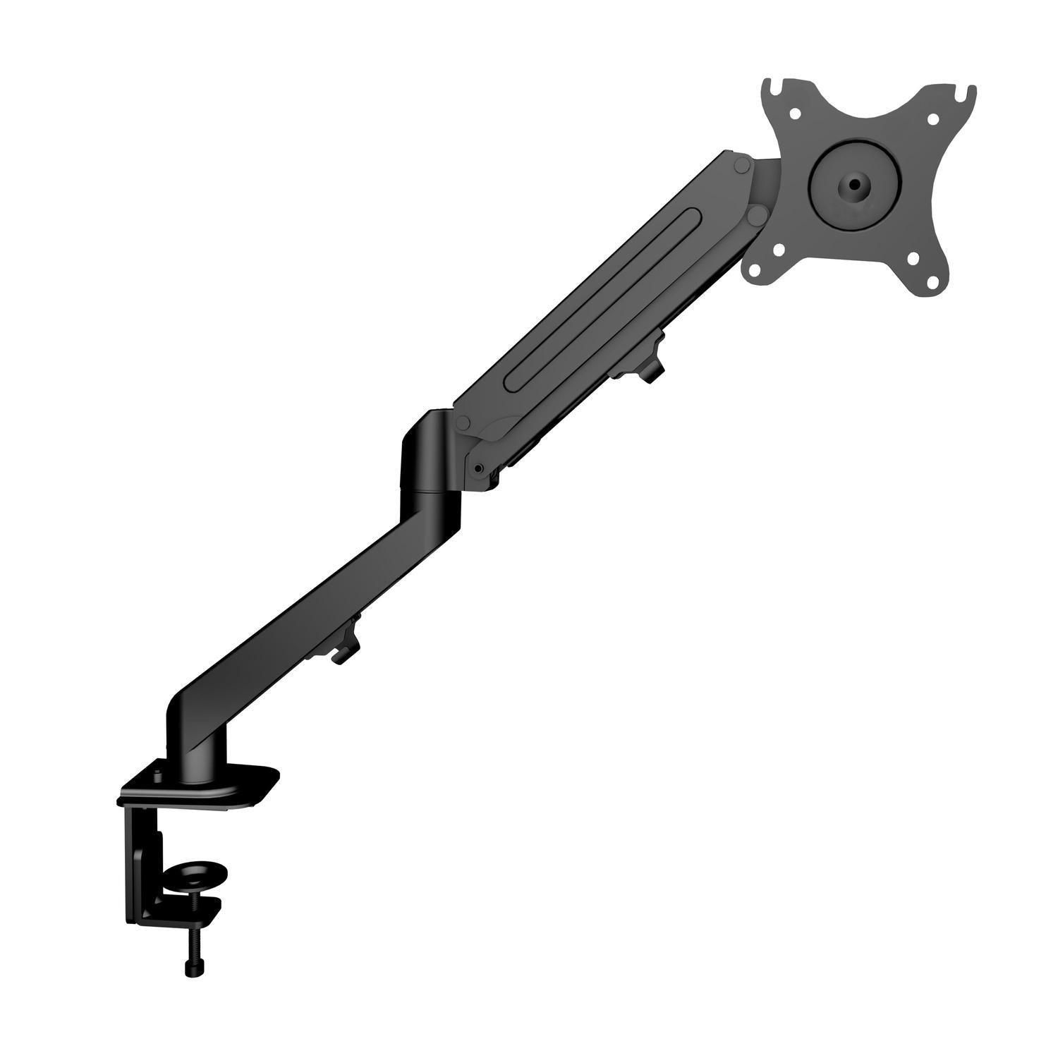 NÖRDIC Monitorarm Table Bracket med gassfjær for 1 skjerm, 17 "-27", aluminium og stål, svart, skjermbrakett