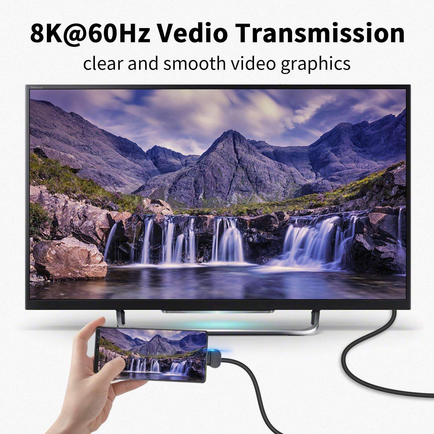 NÖRDIC USB4 vinklet adapter hann til hunn 40G 8K60Hz PD240W