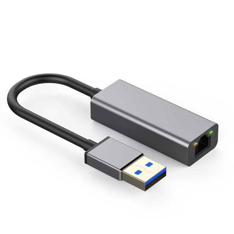 NÖRDIC USB A 3.1 til Giga Ethernet Network Adapter 17cm Space Grey Aluminium