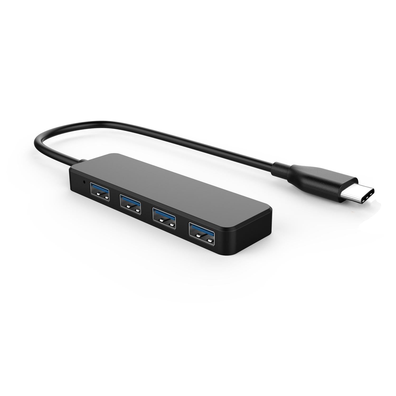 NÖRDIC USB C 3.1 4Port 5Gbps Hub 17cm kabel svart