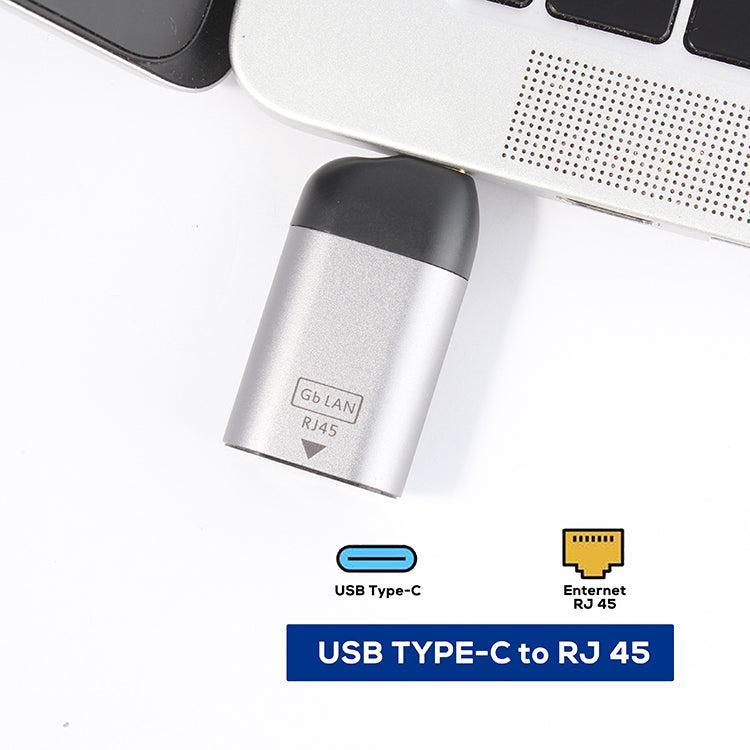NÖRDIC USB-C til RJ45 Giga Ethernet nettverksadapter Space Grey aluminium