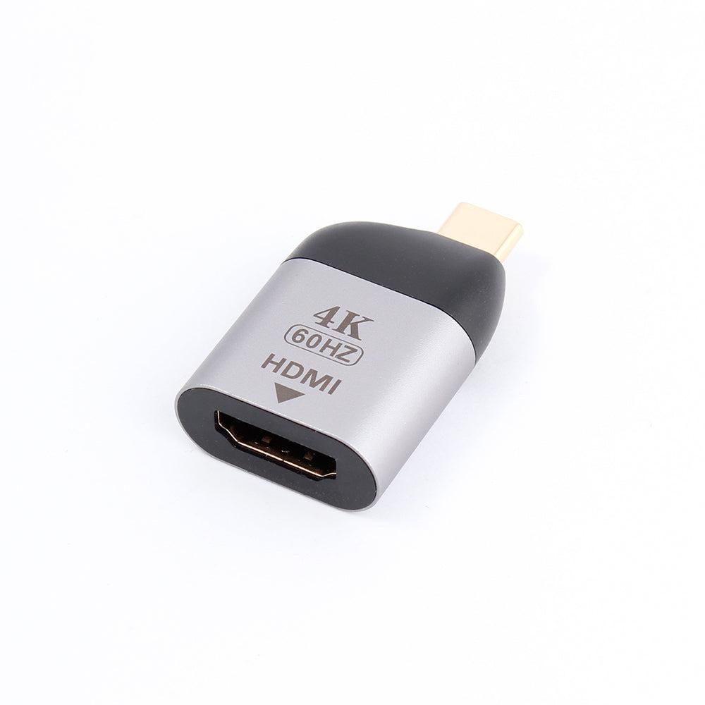 NÖRDIC USBC til HDMI2.0 Adapter 4K 60Hz Støtte for HDCP1.4 og 2.2 Space Grey Aluminium
