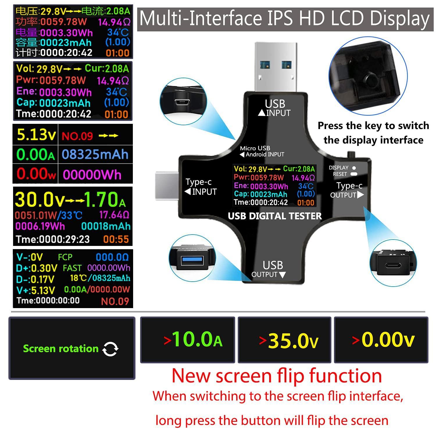 NÖRDIC USB digital tester for å måle strøm