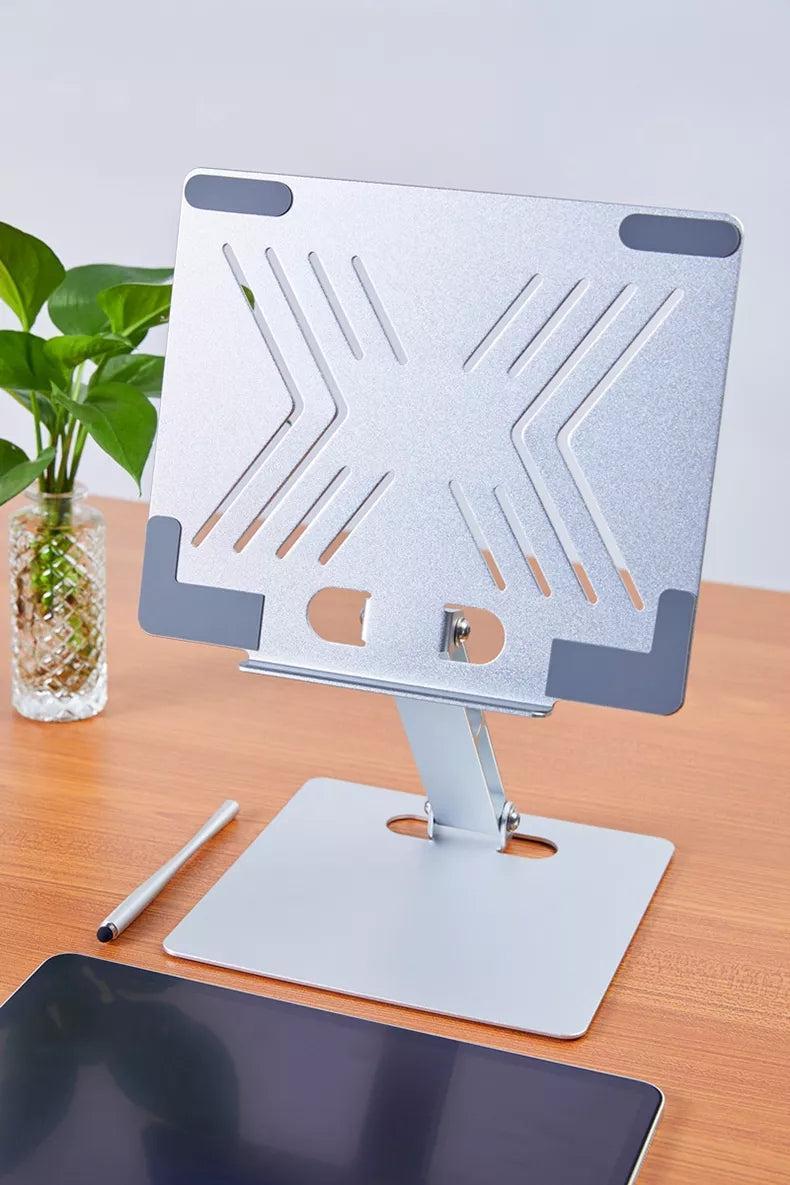 NÖRDIC bærbar stativ i aluminium for opp til 17" justerbar høyde for bærbar PC-stativ sølvfarget