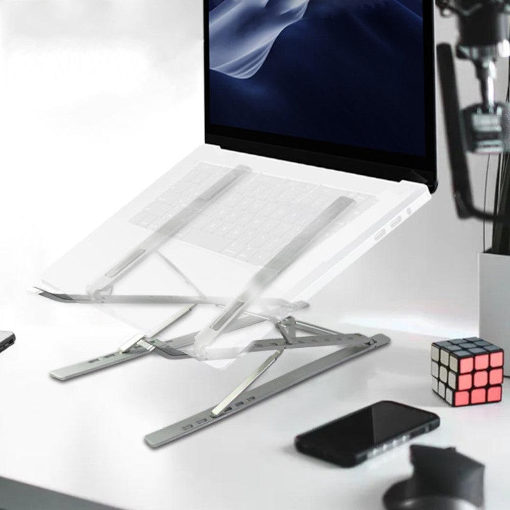 NÖRDIC justerbart laptopstativ i aluminium i to nivåer for opptil 17" notebookstativ laptopstativ