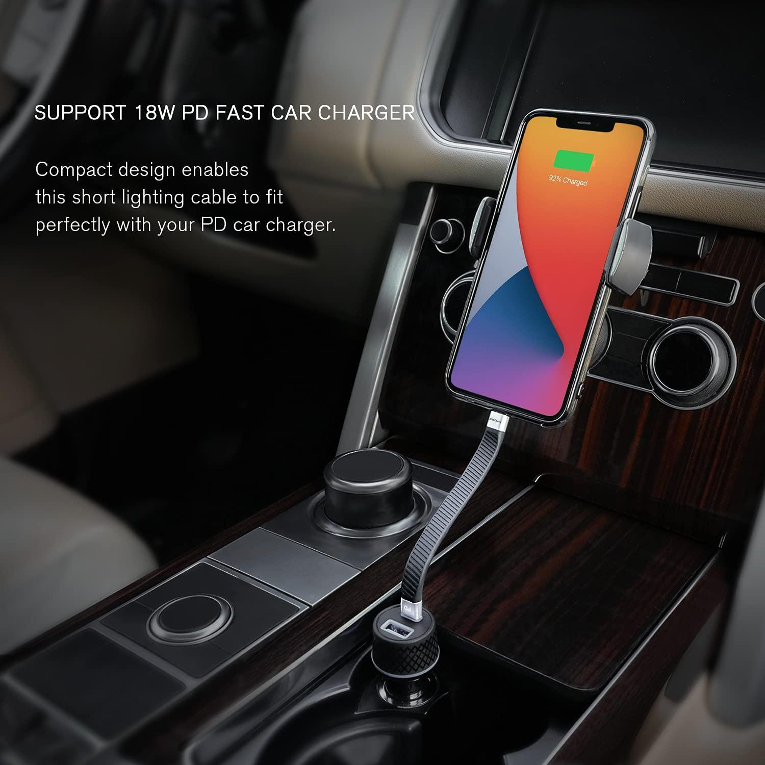 NÖRDIC kort flatkabel 14cm USB-C til lynrask lading PD18W brikkesett C94