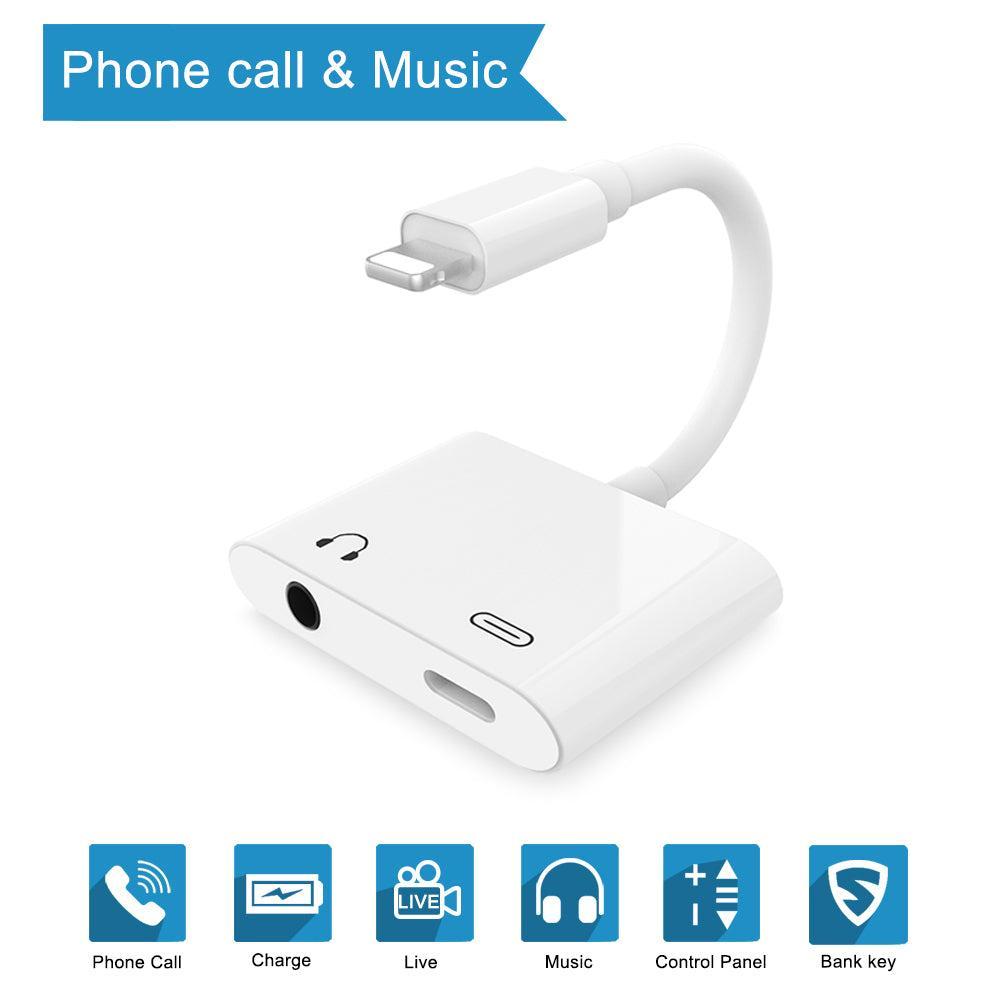 NÖRDIC lynadapter 1xaudio 3,5 mm og 1x lyn for lading