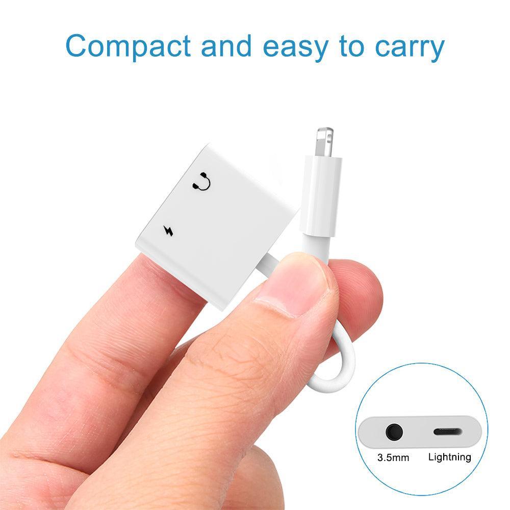 NÖRDIC lynadapter 1xaudio 3,5 mm og 1x lyn for lading