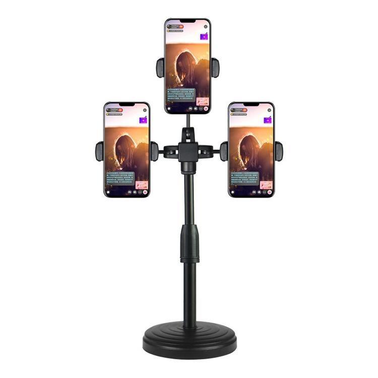 Tabellstativ for tre mobiltelefoner