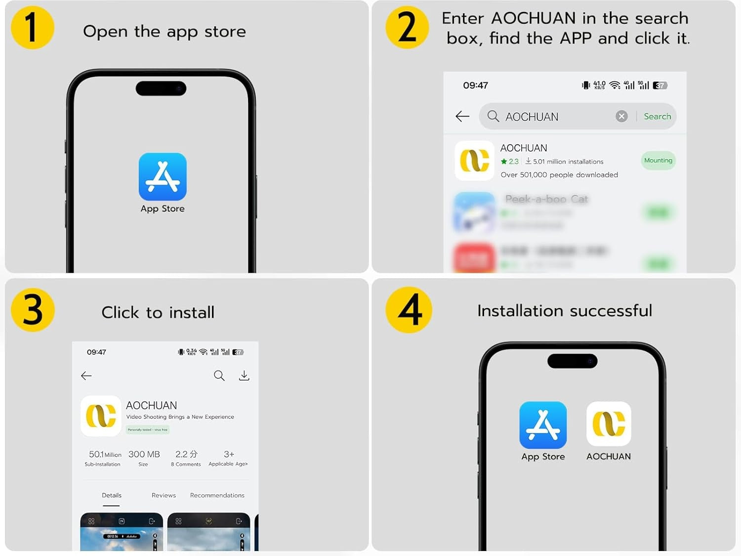 Håndholdt 3-akset telefonstabilisator Sammenleggbar gimbal for iPhone og Android Fokus-hjul og ansikts-/objektsporing