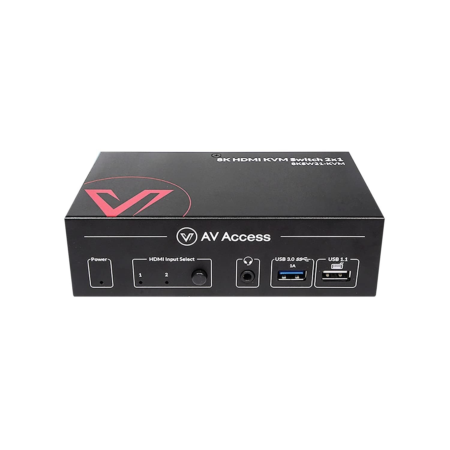 AV Access HDMI 2.1 KVM Switch 2 datamaskiner 1 skjerm, 8K30Hz, 5x USB-A