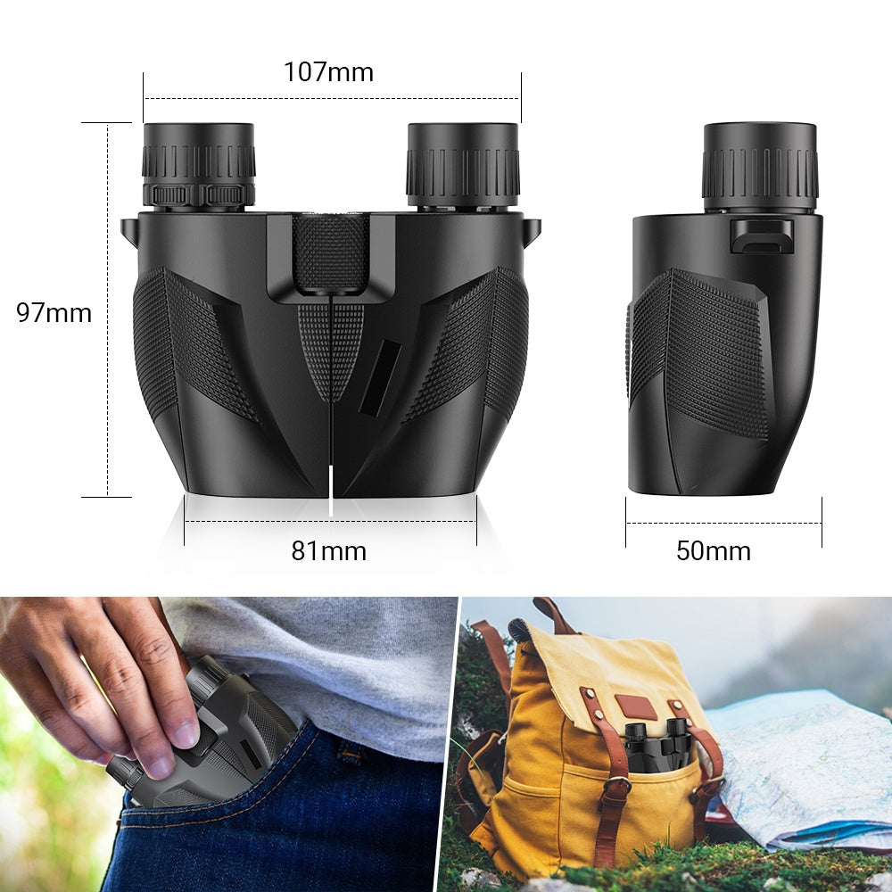 APEXEL 10x25 High Powered Zoom Mini Binoculars
