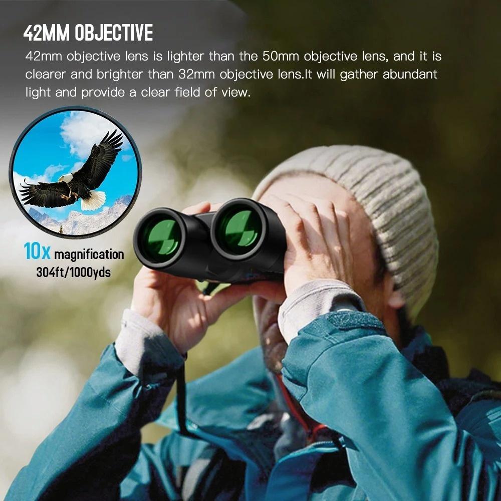 APEXEL 10x42 Auto Focus Folding Digital Waterproof Binoculars for Bird Watching Sightseeing Wildlife Watching