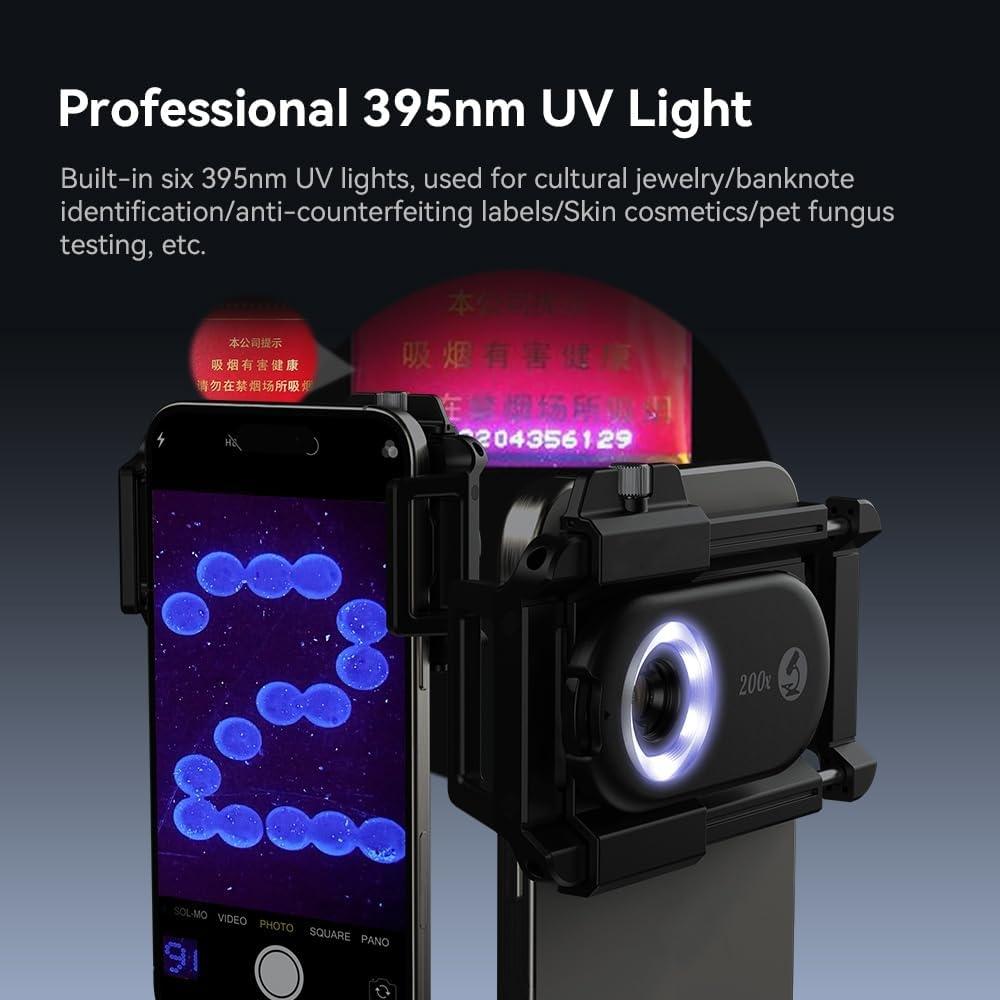 APEXEL Phone Micro Lens Nano Zoom for Android/iPhone With LED UV Light/CPL/Universal Clip APL-MS200