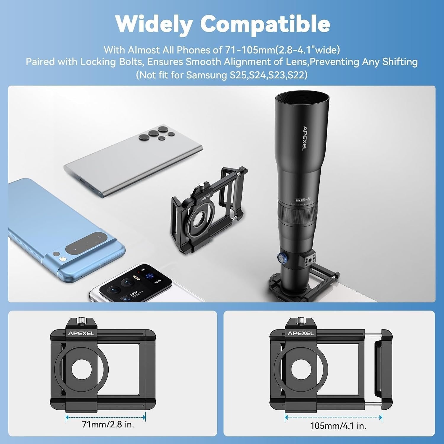 APEXEL Telecular 20-60x Professional Compact Zoom Lens for Smartphones