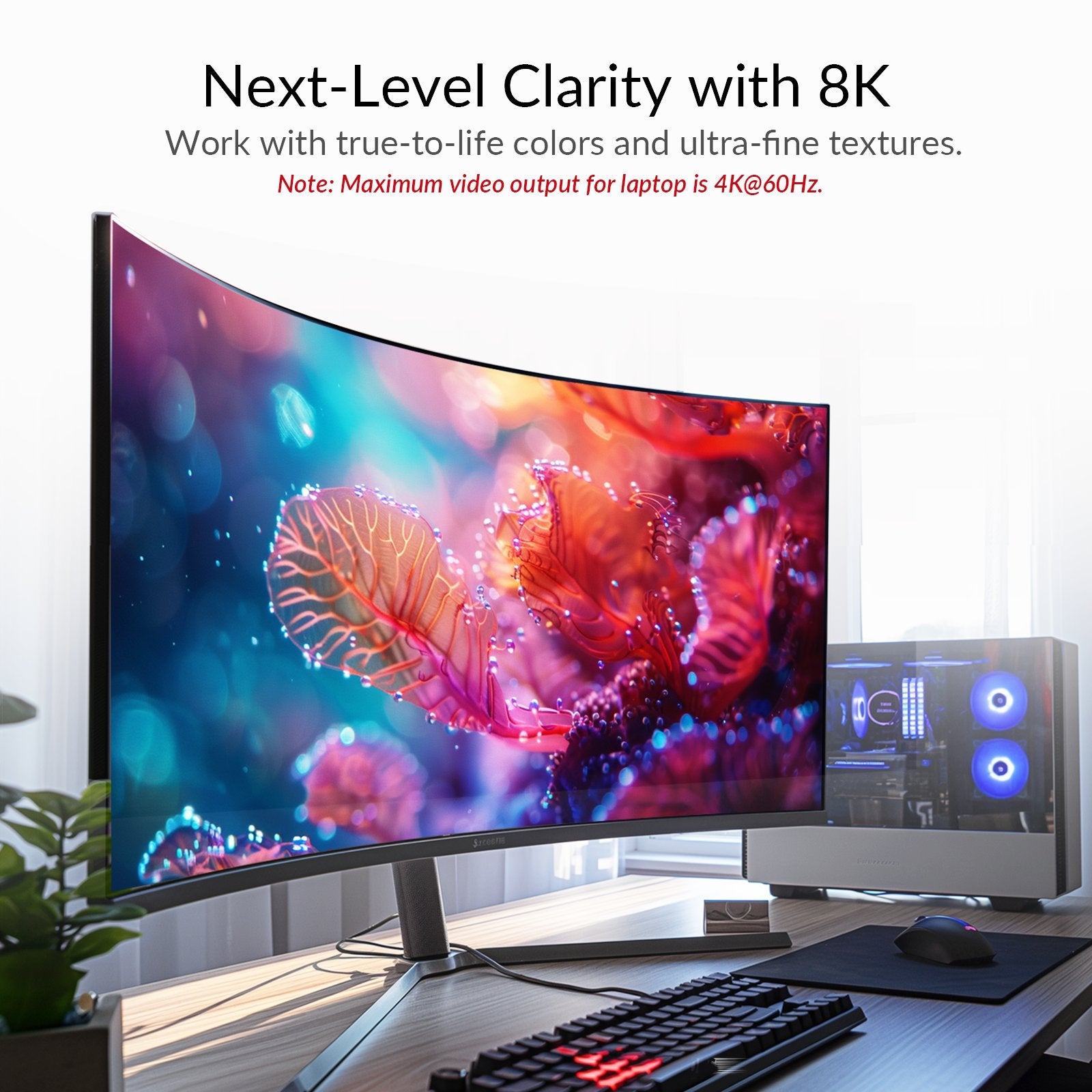 AV Access iDock B23 8K KVM-switch dockingstasjon 2 til 3, stasjonær + bærbar datamaskin til tre skjermer, (100W PD), 12-i-1, 8K@60Hz/4K@165Hz/1440P@240Hz