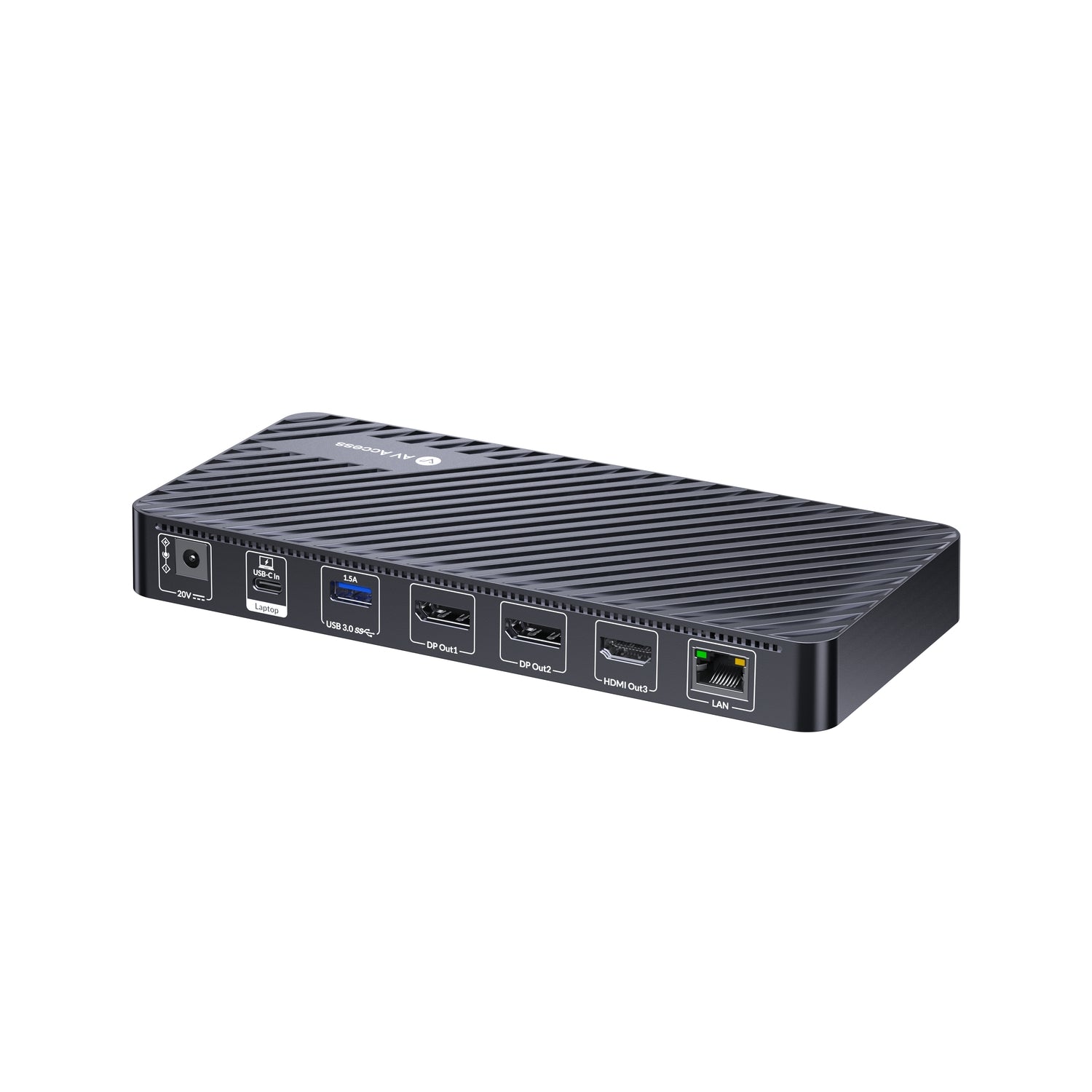 AV Access KD-S03 1 til 12 USB-C Dokkingstasjon med trippel skjerm 2xDP 1xHDMI 4K60Hz 2K 144Hz