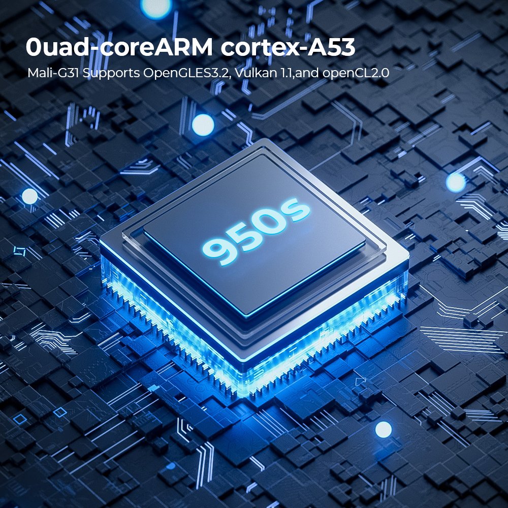 NÖRDIC Smart Projektor Android 13.0, Native 1080P, Auto Keystone, 300ANSI 4K HDR Støtte, Roterbar Design WiFi 6 & BT, Skjermspeiling, ARC