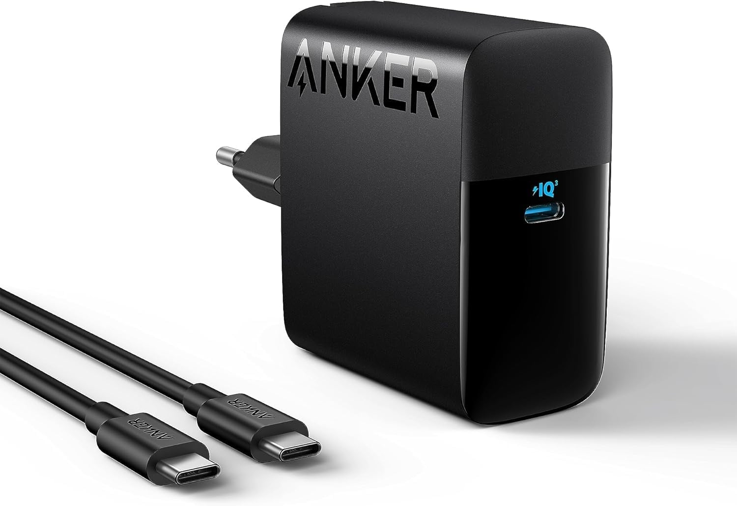 Anker 100W USB-C lader, PIQ 3.0 kompakt hurtiglader