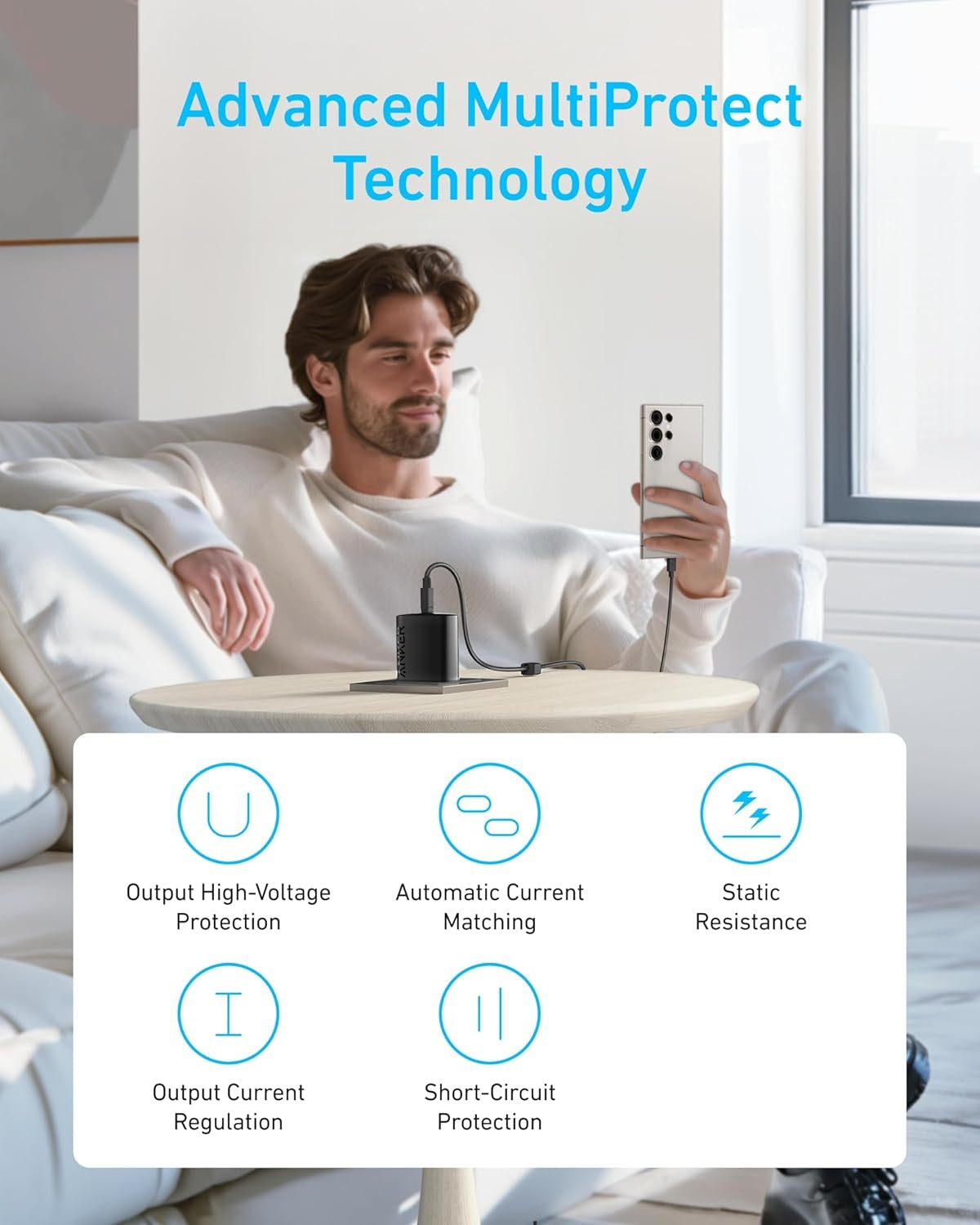 Anker 45W USB-C-lader med PPS-hurtiglading for iPad og andre USB-C-enheter