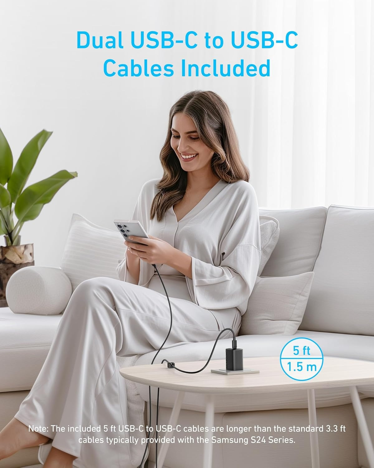 Anker 45W USB-C-lader med PPS-hurtiglading for iPad og andre USB-C-enheter