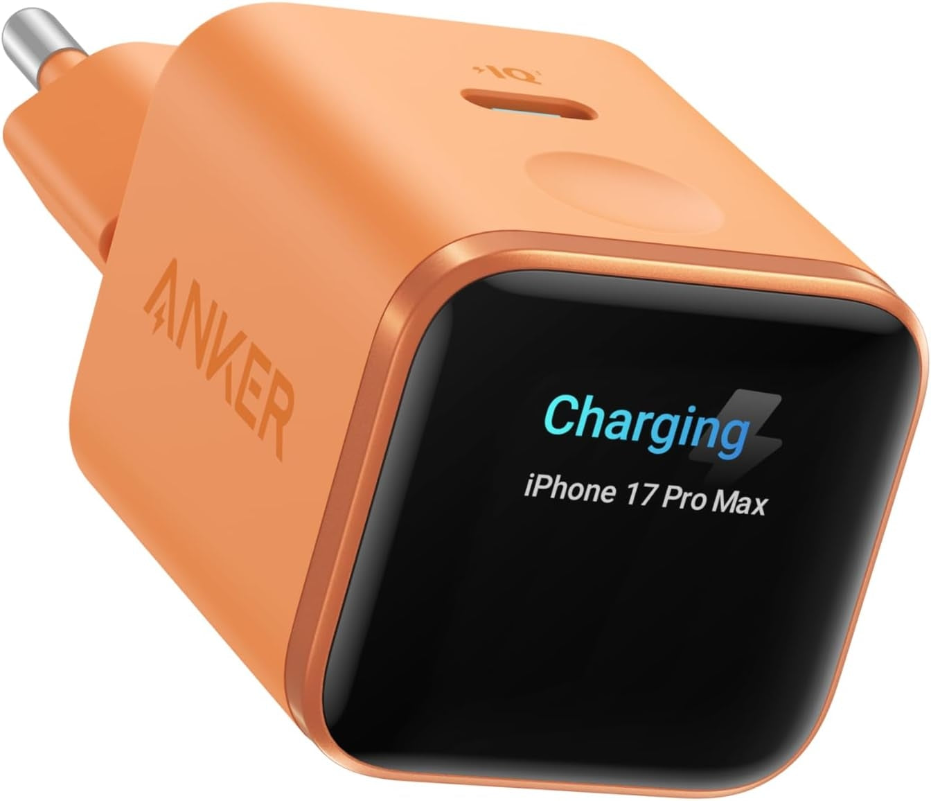 Anker Nano 45W Smart Display USB-C-lader 45W, Oransje
