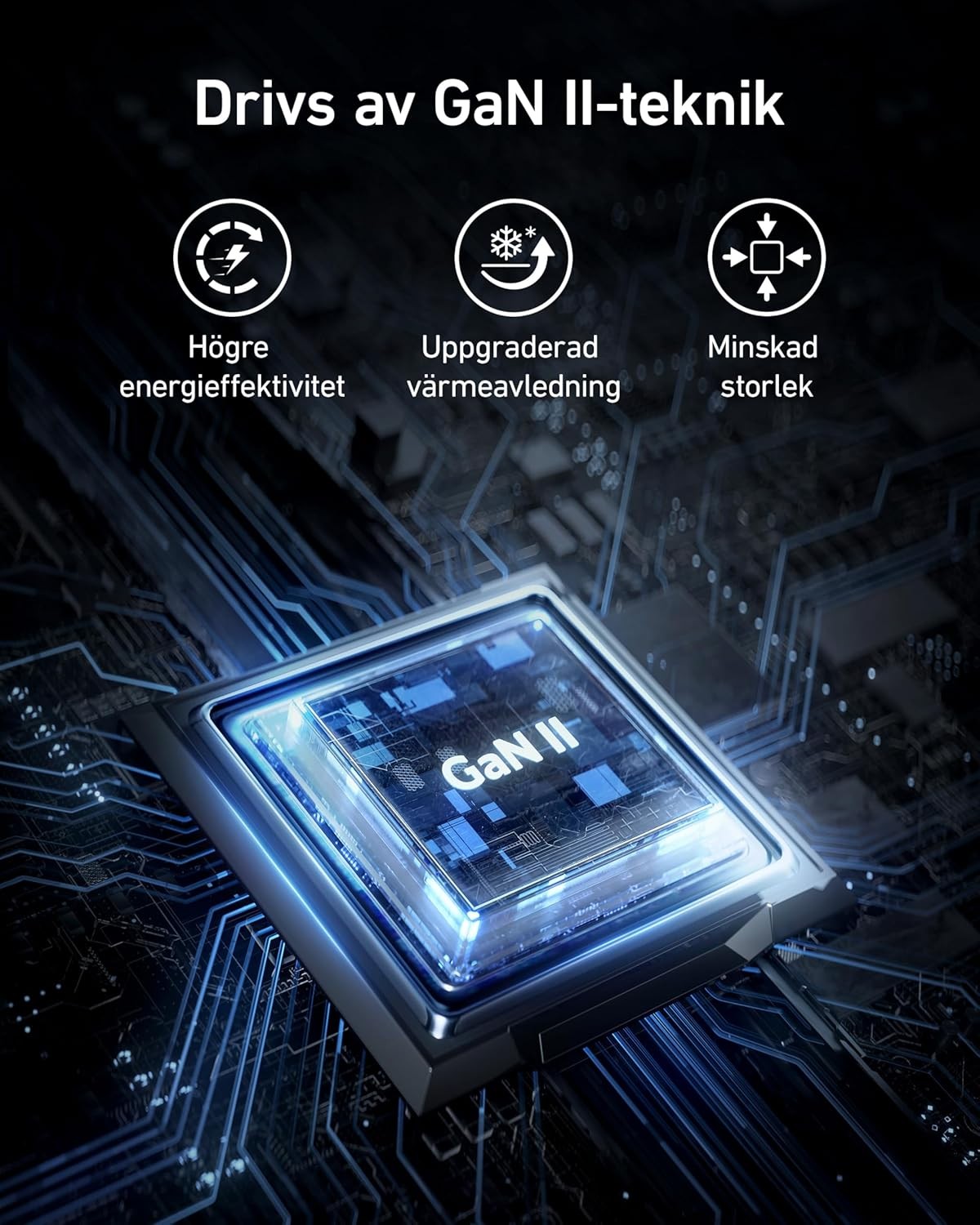 Anker Nano 65W USB-C lader, 3-ports PPS-hurtiglader, iPad-lader
