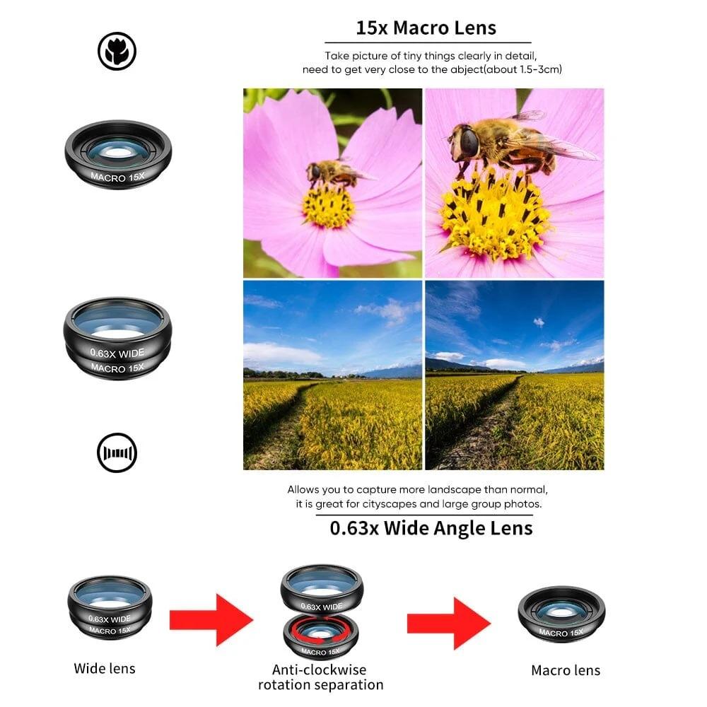 Apexel Multi-Functional 10-in-1 Lens Kit APX-22XDG9