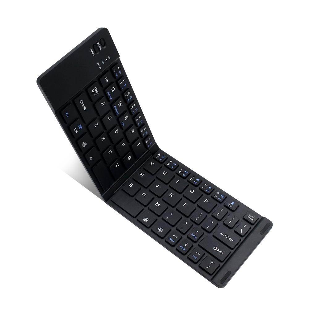 NÖRDIC sammenleggbart Bluetooth-tastatur 66 taster Svart
