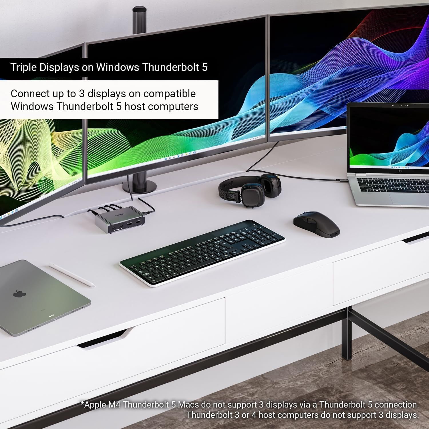 CalDigit E5 Thunderbolt 5 Element 5 Hub 9-Port 4x Thunderbolt 5/USB4 v2 PortS 3x USB-A & 2x USB-C 10G, Single 8K, Dual 6K/8K,  Dual 4K@240Hz, 90W