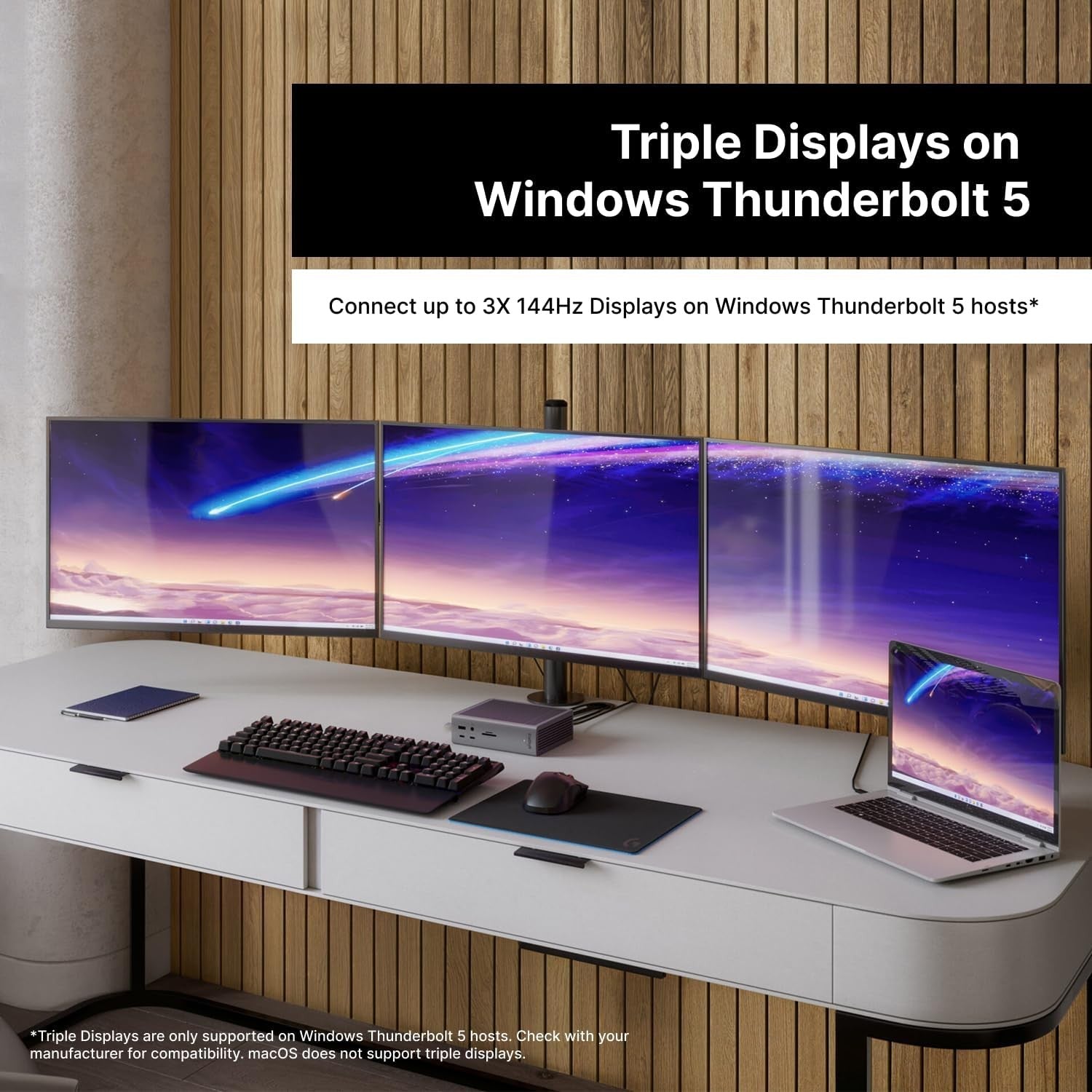 CalDigit TS5 Plus - 20 Porter Thunderbolt 5 Dokkingstasjon, 140W Lading, 3X 80Gb/s Thunderbolt 5, 10x 10Gb/s USB Porter