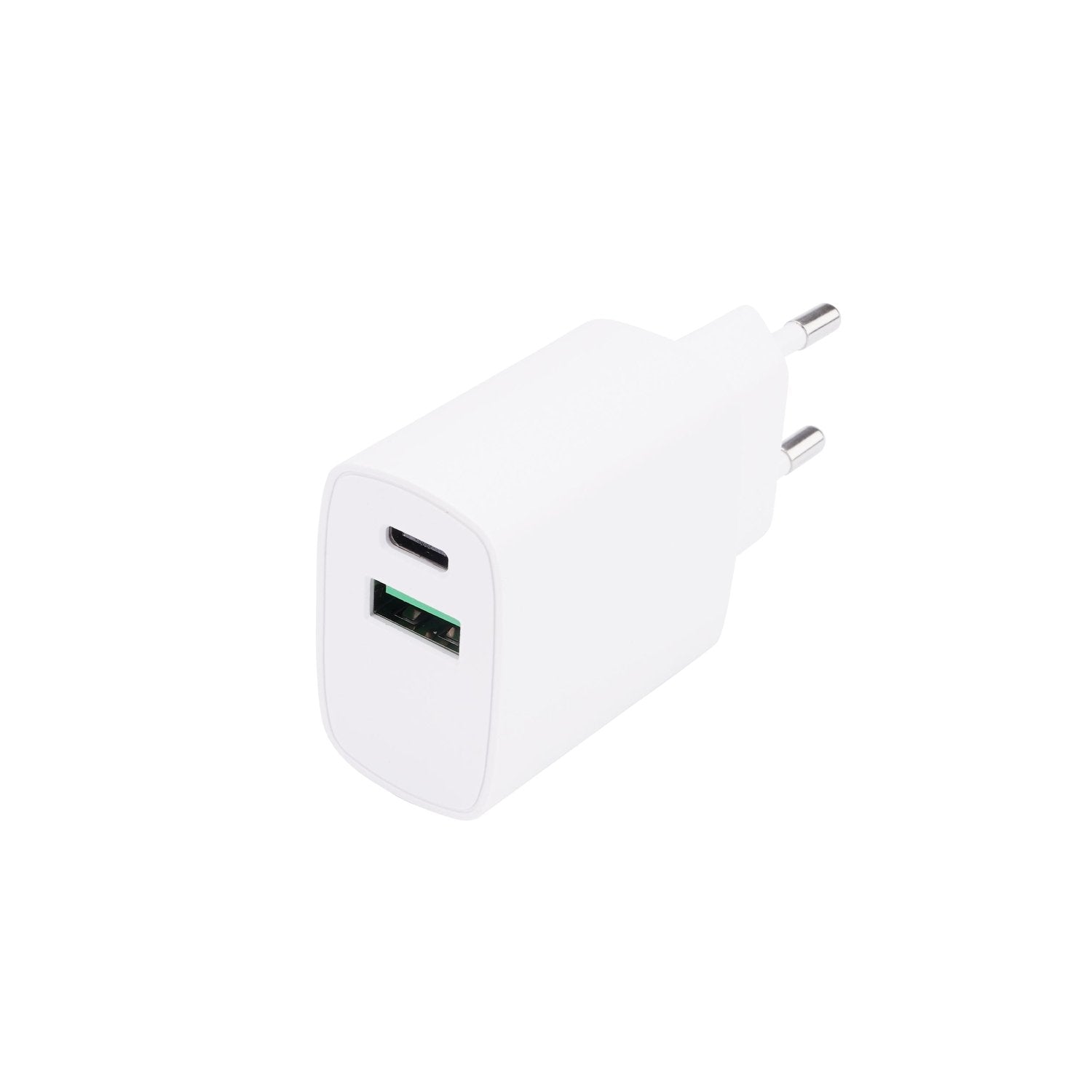 Dobbeltportlader USB-A 18W USB-C 20W PD