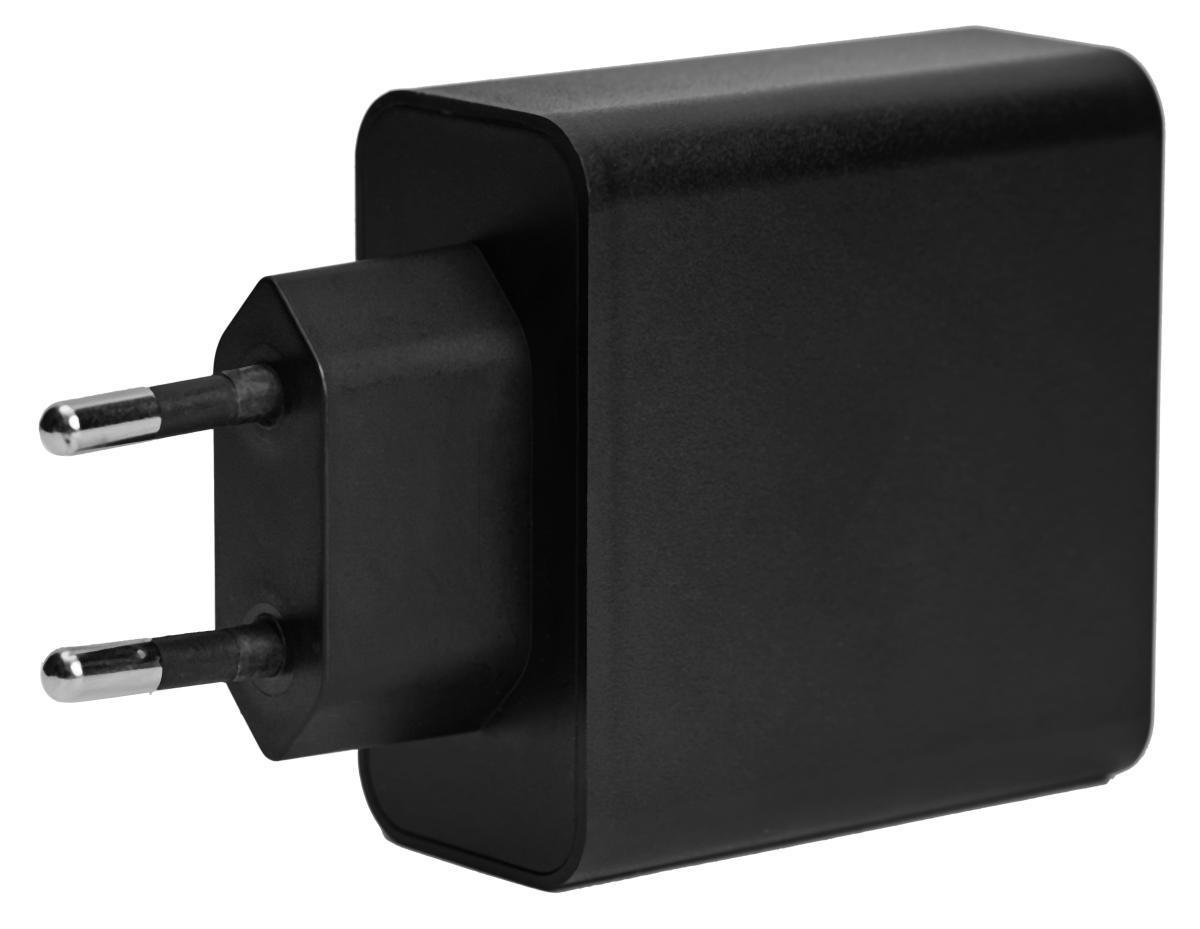 DELTACO USB-vegglader med doble porter og PD, 1x USB-A, 1x USB-C, PD, 36 W, svart