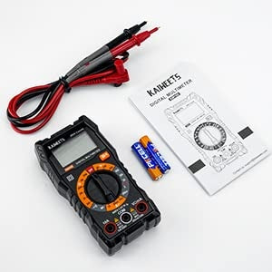 Digital Multimeter, DC AC Voltmeter, Ohm Volt Amp Test Meter and Continuity Test Diode Voltage Tester for Household Outlet