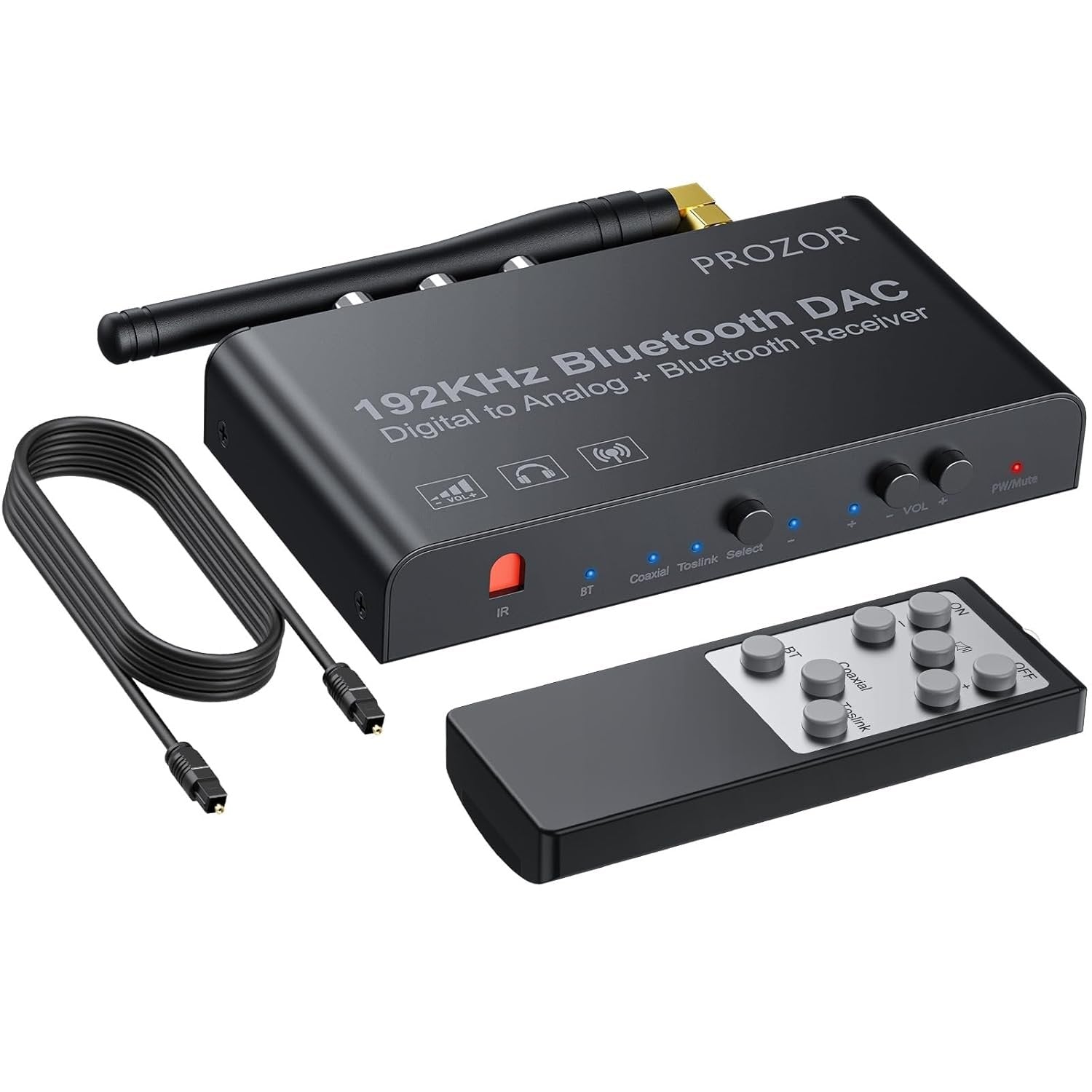 Digital til analog konverter 192KHz Bluetooth DAC Stereo