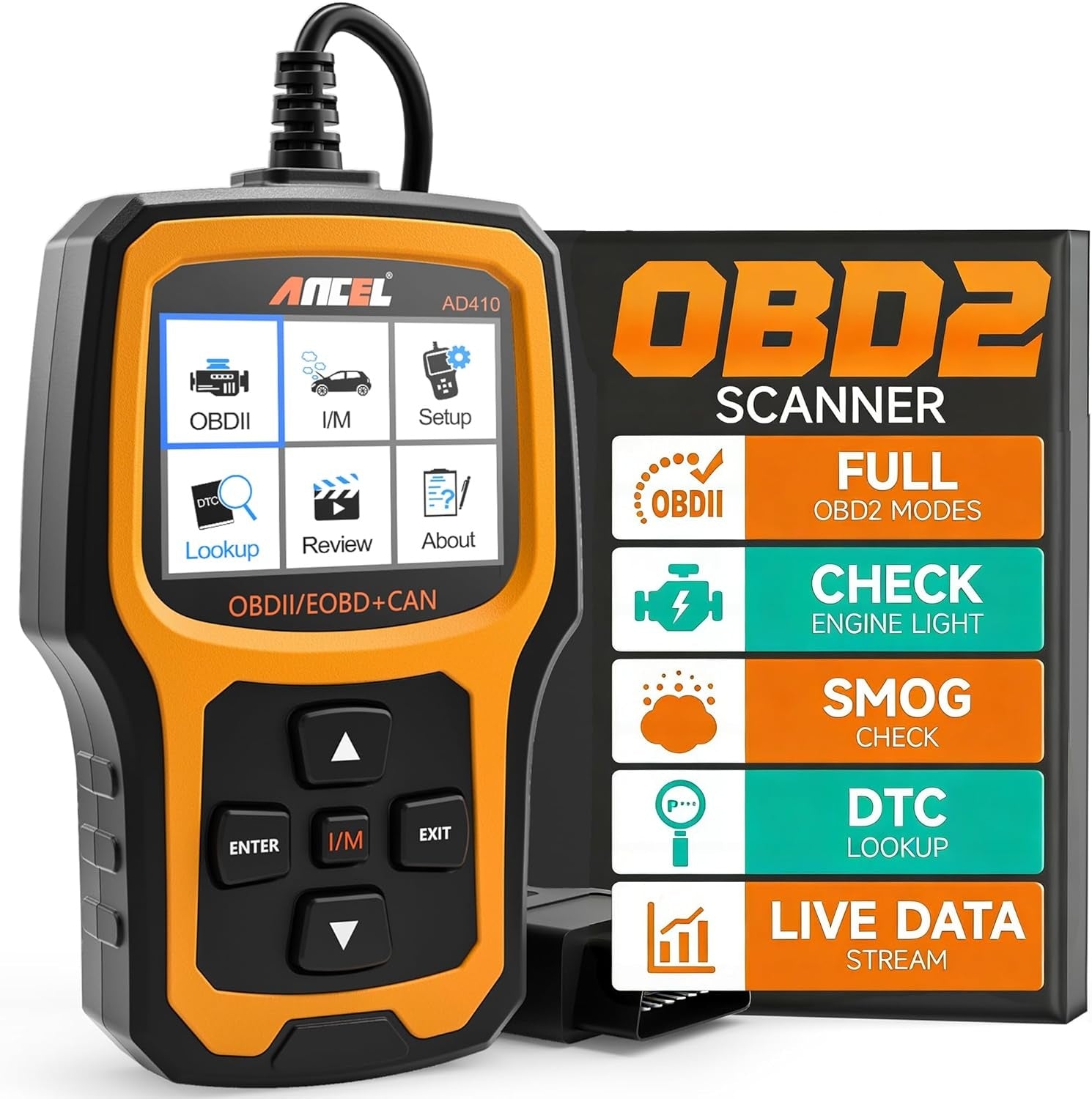 OBD2-feilkodeleser for kjøretøy – Diagnoseverktøy for motorlampe og kjøretøyfeildiagnose