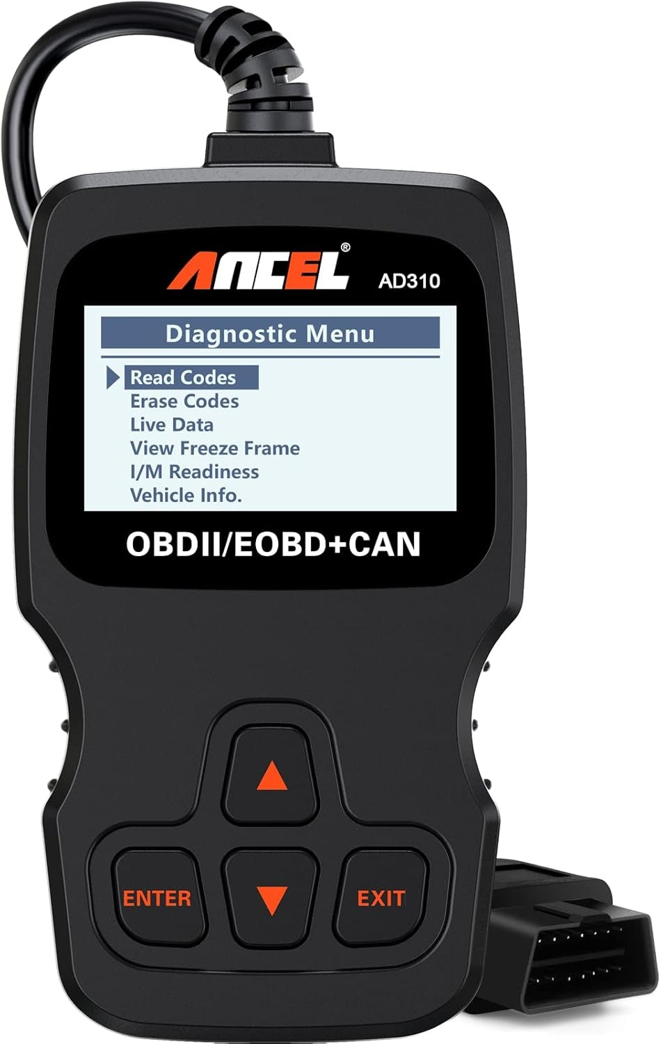Universell OBD2-feilkodeleser for bilmotorer, CAN-diagnoseverktøy for lesing og sletting av feilkoder for OBD2-kjøretøy fra 1996 og nyere