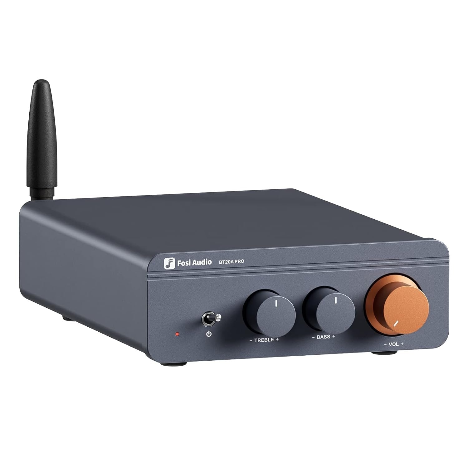 Fosi Audio Bluetooth 5.0 & R/L forsterker 300W x2 med volum-, bass- og diskantkontroll