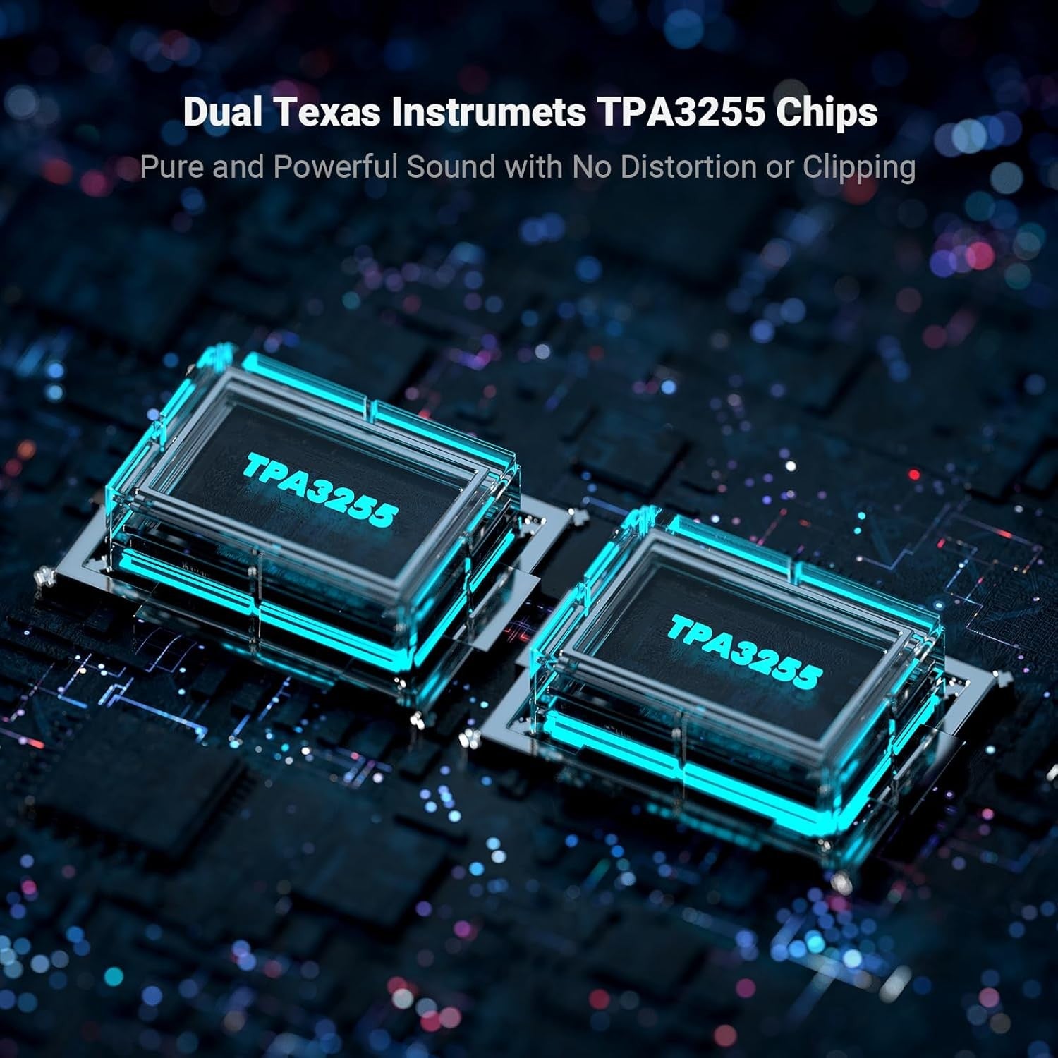 Fosi Audio Hi-Fi Bluetooth 5.0 Stereo Audio Mottaker Forsterker 2.1 Kanal Klasse D Integrert Amp 2X165W