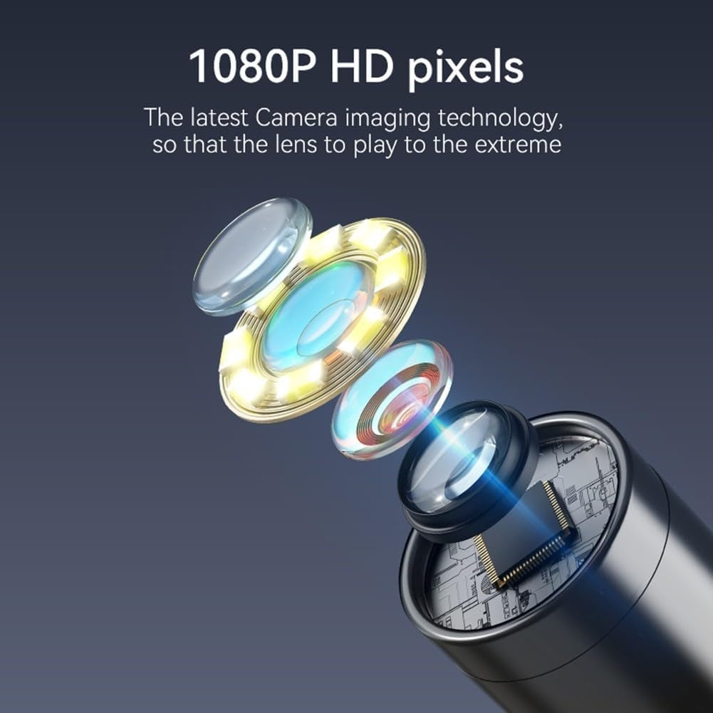 Industrial Endoscope, 10m double lens 4.3" IPS Digital 1080P HD Camera with 8 LED Lights, IP67 Waterproof Snake Camera