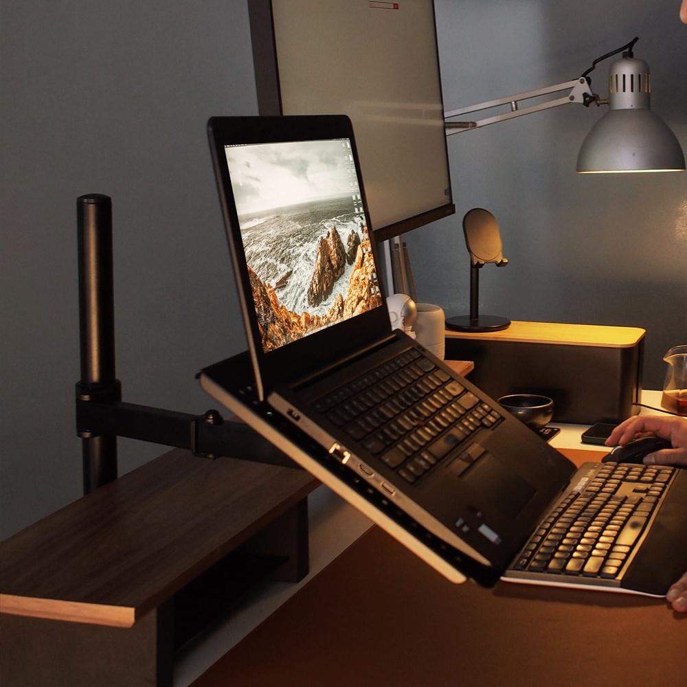 NÖRDIC Laptopholder skrivebordsfeste for 1 bærbar PC opp til 17 tommer