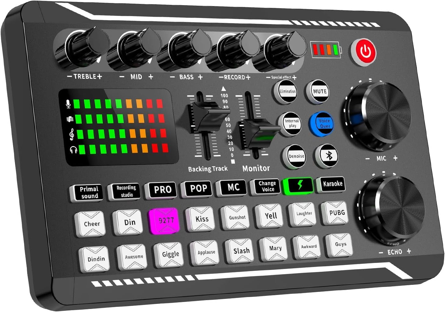 Live Sound Card lydmikser, podcast-lydgrensesnitt med DJ-miksereffekter for PS4, PS5, karaoke, TikTok, YouTube, livestreaming, opptak og gaming