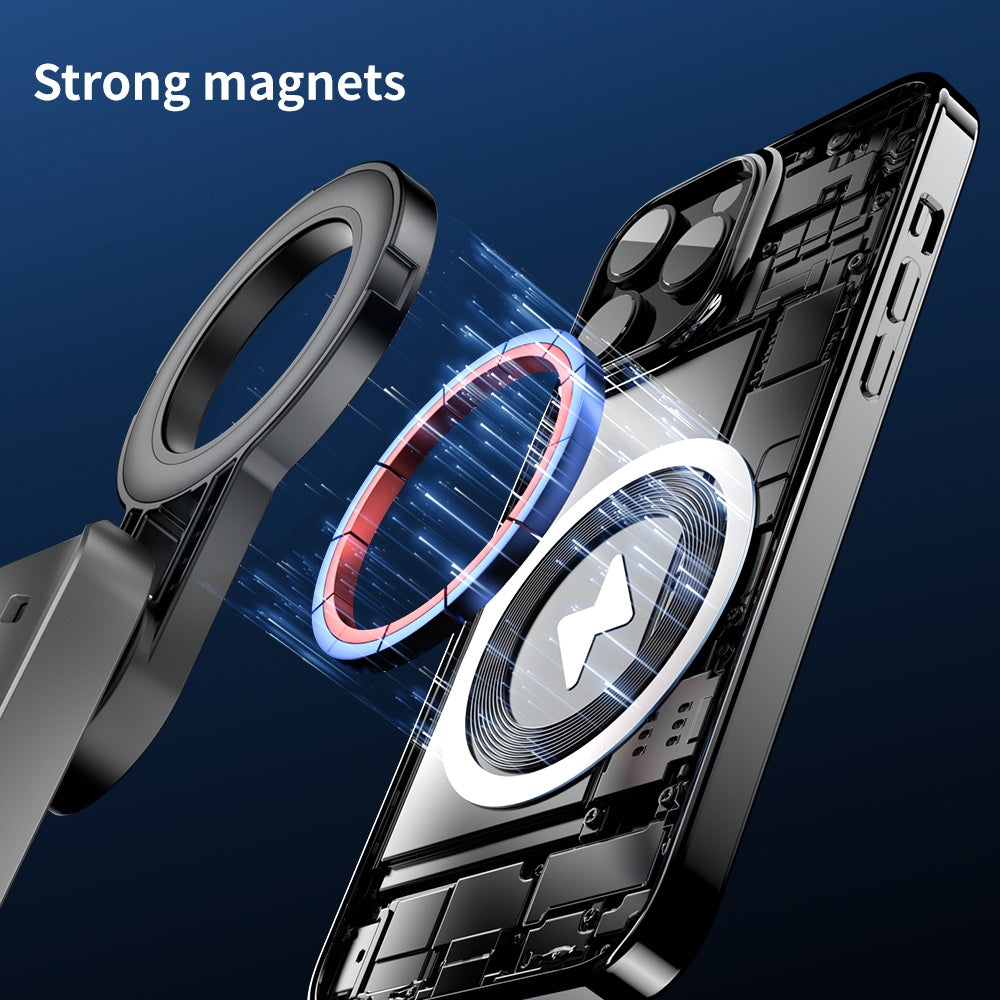 Magnetic Selfie Stick with Remote Extendable Cell Phone Tripod Stand Compatible with MagSafe, Selfie Stick Tripod