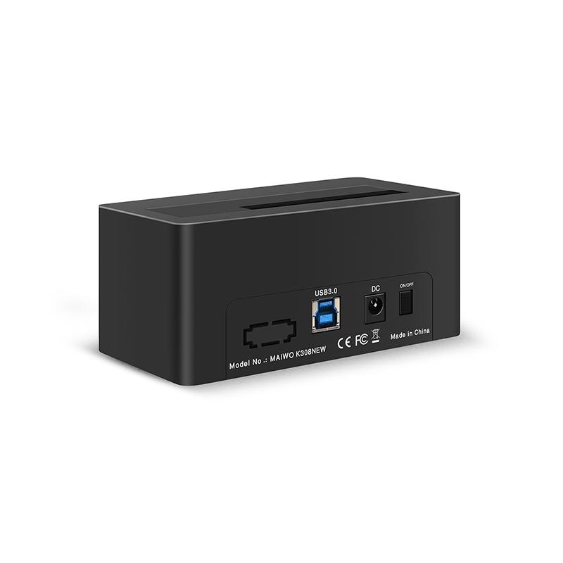 Maiwo K308 USB 3.1 Gen1 5Gbps Docking Station for 1. 2,5 / 3.5 "SATA HDD / SSD Opptil 14TB med støtte for UASP